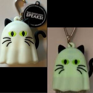 Bath & Body Works RARE talking glowing-the-dark eyes cat pocketbac / NEW w/ tags